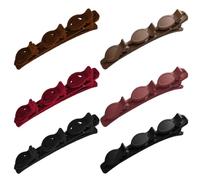 6 Piezas De Pinzas Para El Cabello De Una Palabra, Flequillo Frontal Y Pinzas De Pico De Pato, Accesorios Para El Cabello Elees Y Exquisitos, Horquilla Lateral Con Acabado De Cabello Roto.