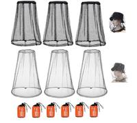 6 piezas de red para la cabeza de red para los amantes del aire libre, protege contra mosquiteros, mosquitos y otras moscas