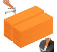 6 Piezas de removedor de rasguño de Acero Inoxidable, esponjas mágicas Reutilizables para la Limpieza, Borrador de óxido para la Cocina de la Superficie del Metal doméstico de baño, Naranja