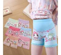 6 piezas de ropa interior de seguridad para niña, leggings tipo boyshort de encaje con dibujos animados y anime, transpirables y cómodos para deportes
