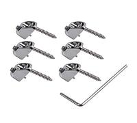 6 piezas de tuerca de bloqueo de cuerda de guitarra cromada, instrumento de bloqueo de cuerda sin cabeza