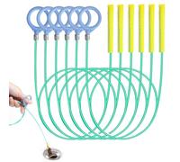 6 Piezas Desatascador de Tuberías 90 cm, Cepillo Flexible para Limpieza de Desagües, Herramienta Reutilizable para Desbloquear Fregaderos, Lavabos, Bañeras y Tuberías Obstruidas (Verde)