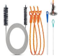 6 Piezas Desatascador Fregadero, Cepillo de Limpieza para Desagüe, Desatascador de Tuberias, para Desatascar Cabellos y Residuos en Desagües,Desatascador Fregadero para Limpieza de Cocina y Baño
