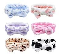 6 Piezas Diadema de Spa, Maquillaje, Diademas Faciales Elásticas, Skincare, Cinta Pelo para Belleza, Ducha, Deporte, Yoga