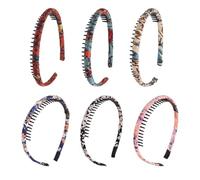 6 Piezas Diademas De Flores, Diademas De Dientes De Tiburón, Diademas Antideslizantes, Diademas De Ganchillo De Flores, Diademas Lindas Para Niñas, Tocados De Moda Coloridos