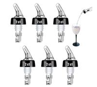6 Piezas Dispensador de Cócteles de Vino,2 cl Vertedor de Botellas,Auto-Pour Vertedor,Universal Dosificador de Botellas de Vino,Plástico Wine Pourer para Cócteles,Vino y Licor,Hogar,Bar,Fiestas
