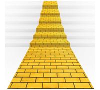 6 Piezas en Total de 4.5 x 54 pies de Camino de ladrillo Amarillo para Decoraciones de Fiesta de Mago, Mantel Largo desechable de Piedra de ladrillo para Halloween, Princesa, Cosplay, Castillo