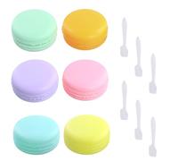 6 Piezas Envases Cosmetica 10ml, Botes Cosmetica Rellenables, Mini Caja con 6 Espátulas, Tarros Vacio Crema Viagem 6 Colores, Viaje Frascos con Tapas para Lociones, Almacenar Cremas, Maquillaje