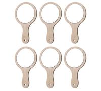 6 piezas espejo de tocador espejo compacto para mujer carteras espejos de mano con asa espejo de mano redondo espejo de mano espejo de bolsillo de madera monederos vintage madera hombre herramientas