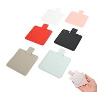 6 Piezas Espejo Pequeño, Espejo Maquillaje de Acero Inoxidable con Funda Protectora de PU, Espejos de Mano Aumento Portátil, Espejos Inastillable Ultraligero, para Viajes y Hogar, 67*67mm, 6 Colores