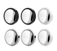 6 Piezas Espejos De Punto Ciego para Automóvil, Espejo Convexo Giratorio De 360 Grados, Espejo Retrovisor Redondo Pequeño Impermeable, Espejo Retrovisor Gran Angular De Alta Resolución
