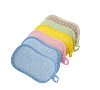 6 Piezas Esponja Cocina,Estropajo Cocina,Antiarañazos Esponjas de Microfibra de Double Cara,Esponja Limpieza Lavable Reutilizable,para Cocina Fregar Ollas,Baño,Utensilios de Cocina
