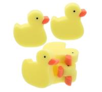 6 Piezas Esponja de Baño Forma de Pato Amarillo Esponjosa | Mango Ergonómico Antideslizante, Limpieza sin Rayas, Exfoliación Delicada, Adecuado Cuidadores