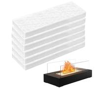 6 Piezas Esponja de Lana de Cerámica, Algodón de Combustión, Lana de Cerámica para Bioetanol 30 * 10 * 2.5cm, Biochimenea, Accesorios para Bioetanol, Cámara Combustión