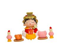 6 Piezas Estatua Dios de Figura Resina Escultura China Mini Decoración con Estilo Único Adecuada para Regalo Adorno de Coche Hogar Lugar, Mazu, Individual