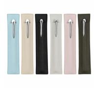 6 Piezas Estuches Para Bolígrafos De Cuero Pu, Estuches Para Bolígrafos Suaves Y Coloridos, Estuches Para Bolígrafos, Suministros De Aprendizaje Y Oficina