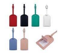 6 Piezas Etiquetas de Equipaje, Identificadores de Maletas, PU, Portátil y Reutilizable, Impermeable y Multicolor con Nombre/Dirección/Teléfono - Para Maletas, Bolsas, Mochilas (11x7cm, 6 Colores)