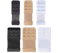 6 Piezas Extensores de sujetador 2 ganchos / 3 ganchos Extensión de sujetador Elástico Bra Extender