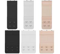 (6 Piezas) Extensores de Sujetador, Extensores de Sujetador Elásticos, Cómodas Extensiones Elásticas para Sujetador de Mujeres con 2 Ganchos 3 und 2 Filas
