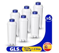 6 Piezas Filtro de agua Compatible con cafetera Delonghi magnifica s , DLSC002