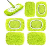 6 Piezas Fregona Microfibra Recambio Mopa, Almohadillas de Fregona Reutilizables, Paños para Mopa Microfibra, Recambio Paños Mopa, para Limpiar Suelos Duros/de Madera