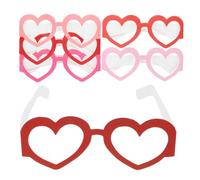 6 Piezas Gafas de San Valentín Rosa de Papel Corazones 3d para Fiesta | Accesorio Romántico y Lindo, Efecto Tridimensional, para Fotomatón, Cumpleaños y Grupos de Amigas