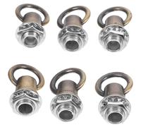 6 Piezas Gancho de Techo Aleación de Zinc, M10 | Anillo Cerrado y Rosca Completa, Suspensión Segura para Faroles y Candelabros en Montaje de Techo