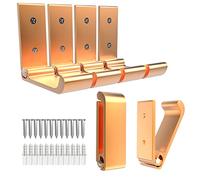 6 Piezas Ganchos Plegables, Aleación de Aluminio Percheros Pared, Ganchos Para Colgar Con Tornillo, Gancho Pared Para Colgar Abrigo, Auriculares, Chaqueta, Bolso, Mochila, Cocina, Baño (Dorado)