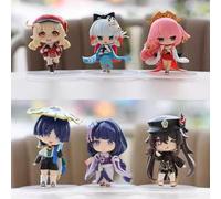 6 piezas Genshin Impact PVC Collectible Game Action Figure Character Model Anime Toys