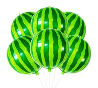 6 Piezas Globos de Sandía, Globo de Sandia de Aluminio, Globo con Forma de Frutas, Globos de Papel de Aluminio Sandias, para Fiesta Hawaiana, Balloons en la Piscina y Cumpleaños en la Playa (Farbe-E)