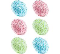 6 Piezas Gorros de Ducha Impermeable Gorro Ducha Reutilizables Gorro de Baño Mujer, Grande Elástico de Ducha Femeninos para Niña Salón Spa Viajes