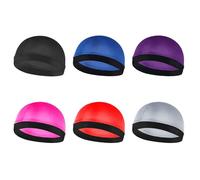6 Piezas Gorros Infantiles Gorros Deportivos Monocolor Gorros Transpirables Que Absorben El Sudor Gorros Para Correr Gorros Elásticos Suaves Gorros De Satén
