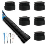6 Piezas Grip Raqueta Tenis,Cinta Raqueta Tenis Antideslizante,Cinta Mango Raqueta Tenis,Overgrip Tenis Badminton,Overgrip Padel,Grip Pala Padel para Raquetas de Tenis, Bádminton, Ping-Pong, Squash