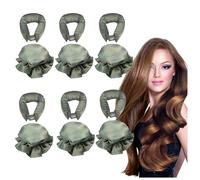 6 Piezas Heatless Curls, Lazy Curler Set Diadema, Seda Rulos Flexibles Rizos Sin Calor Para El Hogar Y Fiestas Seda,green