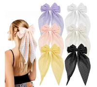 6 Piezas Hechas De Aguja De Cabello De Arco De Malla, Elee Aguja De Cabello De Streamer, Accesorios Simples Para El Cabello Dulce, Decoraciones De Peinado.