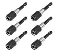 6 piezas hexagonal 60 mm Destornillador de bloqueo de liberación rápida Herramienta de varilla de extensión Innovadora varilla de extensión Medición Soporte magnético para puntas hexagonales