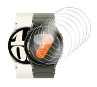 [6 Piezas] Hianjoo Protector Pantalla Compatible con Samsung Galaxy Watch 7 / Watch 6 / Watch 5 / Watch 4/ Watch FE 40mm, 9H Vidrio Templado Film Vidrio Láminas Resistente a Rayones Anti-Shatter