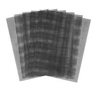 6 Piezas Hojas de Malla de Plástico, 30 x 20 cm 6 Ct de Malla de Plástico para Hacer Bordados Malla de Lona para Punto de Cruz para Proyectos de Crochet DIY (Negro)