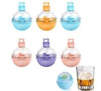 6 Piezas Ice Sphere Mold, Redondos Reutilizables Cubitos, Hielo Grande Moldes para Hielo Redondo, Ice Ball Maker Cubiteras para Hielo Silicona,para Whisky, Cócteles, Bebidas, Vino, etc