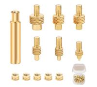 6 Piezas Insertos Roscados para M2 M3 M4 M5 M6 M8 Inserto Roscado, latón Tuercas Impresora 3D, Compatible con Estándar 936, para Accesorios Impresora 3D