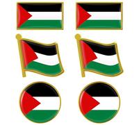 6 Piezas Insignias de la Bandera Palestina,alfileres de Bandera Palestina,Broche de bandera de Palestina,pines de bandera de Palestina,insignia esmaltada de Palestina,Pins de Bandera Palestina
