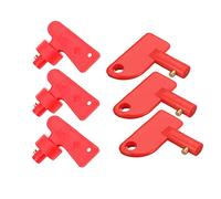6 Piezas Interruptor de Desconexión Del, Universal Desconexión Cortó Batería, Desconecte Cut Off Poder, Aplicar para Autos, Caravanas y Barcos(Rojo)