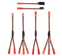 6 piezas JST divisor de enchufe JST macho hembra Y cable JST Y adaptador paralelo JST a JR adaptador para Traxxas TRX-4 RC coche oruga camión refrigeración ventilador ESC motor de batería