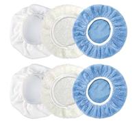 6 Piezas Juego de Almohadillas de Pulido, Juego de Capó de Pulido de Microfibra, La Tela es Suave Almohadillas Pulidoras - Diseño Elástico, Reutilizable, para Pulidoras de Coche de 230 mm a 250 mm