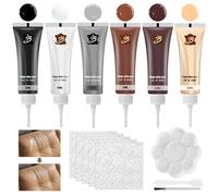 6 Piezas Juego de Reparación de Cuero, Cuero Liquido Reparador, Crema Cueros Líquido, Restaurador de Relleno de Cuero, Reparación de Arañazos para Sofás, Asientos de Automóviles, Zapatos, Abrigos