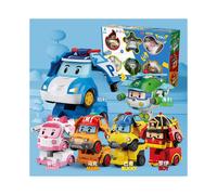 (6 piezas) Juguete Robocar genuino Poli Toy Robot transformable Modelo de coche Figura de acción de