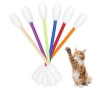 6 Piezas Juguetes para Gatos con Catnip Natural, Hisopos de Algodón Gigantes de Hierba Gatera para Limpieza de Dientes, Mordedor Resistente y Juguete Interactivo para Alivio del Estrés y Aburrimiento