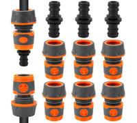 6 Piezas Kit de Conector Universal de Manguera de Jardín de 1/2 Pulgada | Acoplamiento de Manguera, Acoplamiento Bilateral para Mangueras para Jardines, Manchas Vegetales y Limpieza al Aire