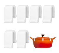 6 Piezas Levantadores Tapa Olla, Levantador Sujeta Tapa de Silicona únicas Reposa Cucharas Cocina Que Evitan Que la Olla se Desborde, Protección Contra Salpicaduras de Cocina