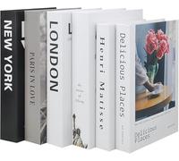 6 Piezas Libro Decorativo de Moda, Libros Falsos para Decoración, Decoraciones Apiladas Libros de Decoración para la Decoración del Hogar Estantería Mesa de Centro Estantes